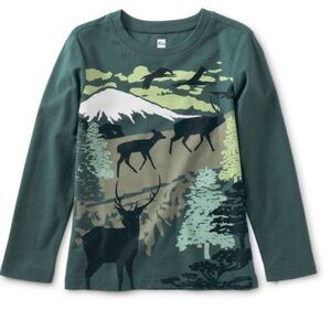 Tea size 14 Hokkaido Scene Graphic Tee- GUC for wash wear